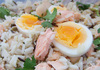 Оризова салата с яйце и риба